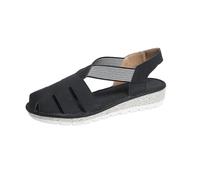 Chaussures semi-ouvertes en cuir pour femme - Sandales orthopédiques Slingback - Semelles douces - Chaussures de travail légères - Sandales plates à lanières - Pantoufles plates pour hallux valgus