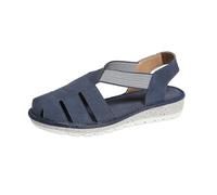 Chaussures semi-ouvertes en cuir pour femme - Sandales orthopédiques Slingback - Semelles douces - Chaussures de travail légères - Sandales plates à lanières - Pantoufles plates pour hallux valgus