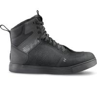 SHIMA REBEL 2.0 Chaussure Moto Femme Cuir Ventilés Homologué Sneakers Protection Chevilles Fermeture Éclair Latérale Semelle Antidérapante Basket Été Trail Bottes (Femmes, Ventilé Noir, 40)