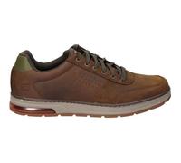 Skechers Baskets Evenston Fanton pour Homme, Cuir Brun foncé, 46 EU