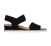 Skechers Sandales plates Desert Kiss Femme Noir Suède microfibre Bordure gore 37 EU