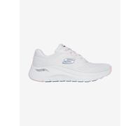 Skechers Baskets Arch Fit 2.0 Big League Femme - Maille blanche, bordures rose et bleue - 37.5 EU