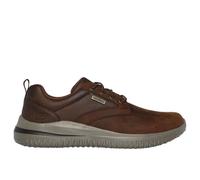 Skechers USA Men's Homme Delson 3.0 Glavine Basket, Dark Brown Leather, 43 EU