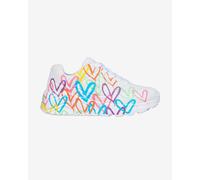 Chaussures Skechers JGoldcrown : Uno Lite - Spread the Love blanc multicolore fille - 28.5