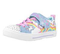 Skechers Mixte Enfant Twinkle Sparks Jumpin' Clouds, Blue Synthetic Multi Trim, 33 EU