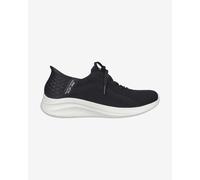 Skechers Femme Ultra Flex 3.0 Brilliant Path Chausson, Black Knit/White Trim, 39.5 EU
