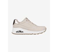 Chaussures Skechers Uno Shimmer Away beige doré femme - 38