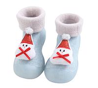Chaussures Souples bébé Premiers Pas Semelle Flexible Neige Noël bébé Chaussettes Chaussures Enfants bébé Chaussettes Dessin animé bébé Bambin Chaussures Chaussettes de Sol