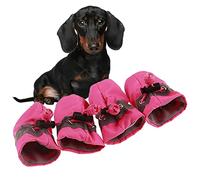 Chaussures souples pour petit chien, chaussures légères pour l'été et l'hiver, chaussons antidérapants pour la promenade Rose Taille 34