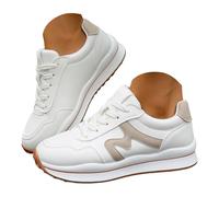 Chaussures Sport pour Femmes Basketshoes Simple Confortable Ete Chaussures de Marche Décontractées Plates Respirant Chaussure Chic Larges Respirantes Basquette pour Running Gym Jogging (Khaki, 39)