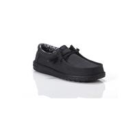 HEYDUDE Chaussures Homme Wally Canvas – Semelles confortables, style mocassin – Noir 44