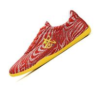 Chaussures Sports Tai Chi Arts Martiaux, Homme Chaussures pour Kung Fu Wushu Qi Gong, Respirant Femmes Baskets de Taï-Chi Kong Fu D'EntraîNement Taekwondo Boxe(Size:40EU,Color:Red)
