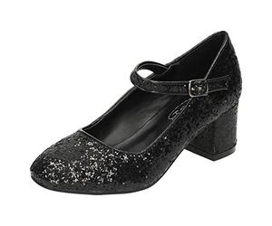Chaussures Spot On à Talons Étincelantes Dolly pour Filles H3057 - Noir Glitter - Taille UK 11 - Taille EU 29 - Taille US 12