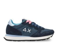 SUN68 Baskets Basses en Cuir Z36201, Bleu foncé, 38 EU