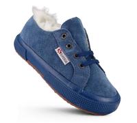 Chaussures SUPERGA Suebj Full DK Bleu - Mixte/Bébé - Textile - Lacets - Plat 22