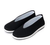 Chaussures Tai Chi, Chaussures de Kung Fu for hommes de Style chinois traditionnel Bruce leer Tai Chi Wushu chaussures d'arts martiaux noires costume vêtements de sport ventilation ( Color : Black , S