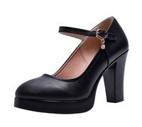 Chaussures Talon Fille 12 Ans Strass Buckle Casual Breathable Strap Jobs Pointed Women's Talons Hauts Sandales Mariage, Noir , 41 EU