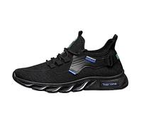 Chaussures tissées respirantes pour homme - Style décontracté - Confortables - Loisirs - Sports - Course à pied - Chaussures d'hiver pour homme, bleu, 39 1/3 EU