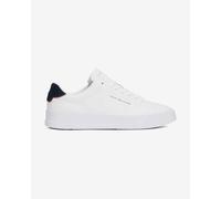 Chaussures Tommy Hilfiger Court Détail Cuir blanc pur noir - 42
