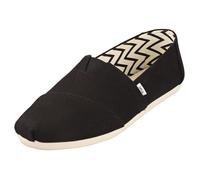 TOMS Chaussures Alpargata Recycled – Mocassin plat en coton recyclé Homme Blanc/Noir 44,5