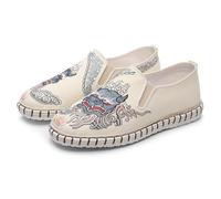 Chaussures Traditionnelles Chinoises De Vieux Pékin Pour Hommes Et Femmes, Chaussures Brodées Exquises, Chaussures De Kung Fu Tai Chi, Équipement De Protection Des Pieds Pour Arts Martiaux(White,39 EU
