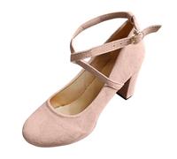 Chaussures traditionnelles pour femme - Chaussures de mariée - Fermées et confortables - Chaussures de danse - Chaussures de danse - Pieds larges - Talon bloc - Chaussures de mariage - Larges
