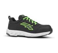 U-Power Chaussures de sécurité Homme DON'T WORRY... BE HAPPY! Noir/Vert fluo 37