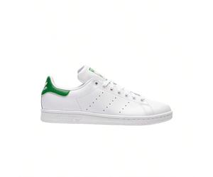 Chaussures Unisexes Stan Smith Blanc Vert Créée en 1971 pour la star du tennis Stan Smith, cette chaussure aux lignes épurées occupe une place particulière dans l'histoire du style. Une tige en cuir p