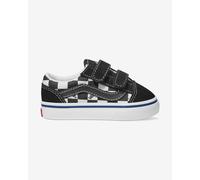 Chaussures Vans Old Skool velcro noir pur blanc bébé - 22