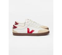 Chaussures Veja Volley O.T. Cuir blanc beige rouge femme - 40