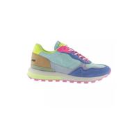Victoria Basket Basse Luna Nylon & Pièces Multicolores en Croûte De Cuir & Semelle Crantée 1156110 pour Femme Azul 41