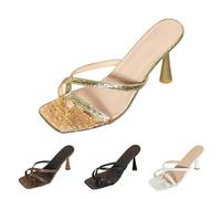 Chaussures Vintage à Talons, Sandales légères décontractées, Claquettes Confortables Souples, Tongs Simples pour Quotidien, Slippers élégantes Estivales, Pantoufles Quotidiennes