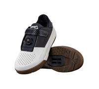Chaussures VTT LEATT Proclip 5.0 Blanc Avec Dyneema, Cuir PU, Semelle Ridegrip