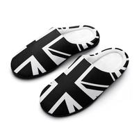 Chaussuresm Drapeau Du Royaume-Uni Noir Slippers L