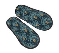 Chaussuresm Feuilles De Pieuvre Fantastiques Pantoufles | Fuzzy pantoufles chauds Pantoufle antidérapantes Pour chambre à coucher Voyages Camping