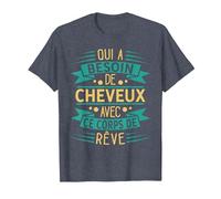 Chauve Cadeau Humour Corps De Rêve T-Shirt, Homme, Bleu Chiné, XXL
