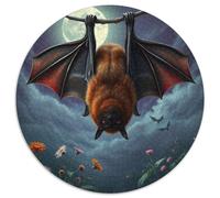 Chauve-Souris 1000 Pièces Puzzle Rond animauxs Das Tier Adultes Et Enfants Encastrement Parfait Qualité Premium Artistique Art Activité Artistique 1000pcs (67.5x67.5cm)