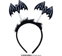 Chauve-souris Bandeau Accessoire Halloween Ailes Noires Paillettes Fête Coiffure Créative, Couleur : Noir