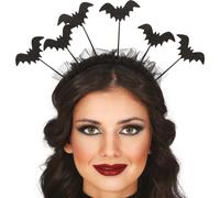 Chauve-souris Bandeau Halloween Gothique Tiara Costume Accessoires Animaux mystiques, Couleur : Noir