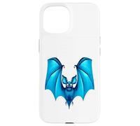Chauve-Souris Bleue Mignonne avec Ailes Amusantes Coque pour iPhone 15