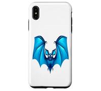 Chauve-Souris Bleue Mignonne avec Ailes Amusantes Coque pour iPhone XS Max