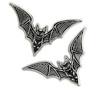 Chauve-souris broche 2 pièces Goth sorcière Style broche broche Halloween broche chauve-souris revers bijoux cadeau Halloween accessoires