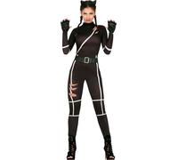 Chauve-souris chat Halloween bandeau ceinture costume élégant costume de nuit, taille : 38 - 40 (M) couleur : noir