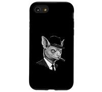 Chauve Souris Cigare Mafia Gangster Portrait Coque pour iPhone SE (2020) / 7/8