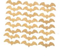 Chauve-souris confettis de table en bois 24 pièces or 4 cm