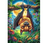 Chauve-Souris dans la forêt Magique 1000 Pièces Puzzle Adulte en Carton Haute Qualité Épais Difficile Moyenne Anti-Stress Décoration Murale Idée Cadeau Saint Valentin 1000 PCS