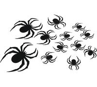 Chauve-souris Décoration Halloween Motifs découpés Décoration murale Fête Accessoires Effrayant Silhouette, Couleur : Noir