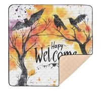 Chauve-souris d'Halloween - Grand tapis de jeu élégant pour bébé - 127 x 127 cm