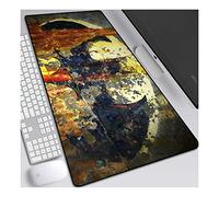 Chauve-Souris du Chevalier Noir, G Tapis de Souris XL 900x400mm Hydrorésistant Anime Mouse Pad Grand Tapis de Souris Gamer avec Base en Caoutchouc Anti-Glissant Surface Texturée pour Ordinateur et PC