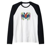 Chauve-Souris et glycine Gothique, Motif Floral Effrayant inspiré de la Nature Manche Raglan
